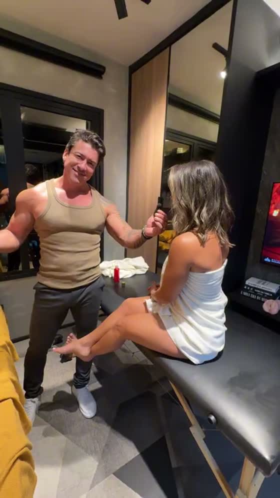 Ramon Pereira nos bastidores de gravação